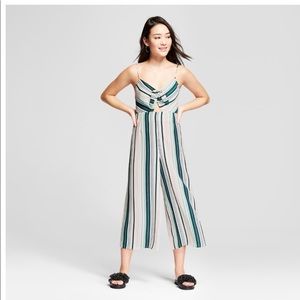 Green and pink striped jumpsuit SZ s